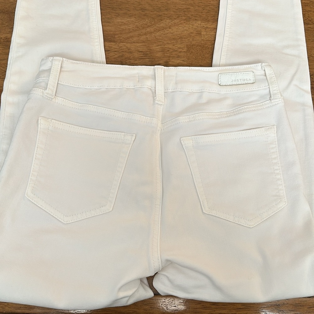 JUST USA white button fly jeans - Picture 4 of 6